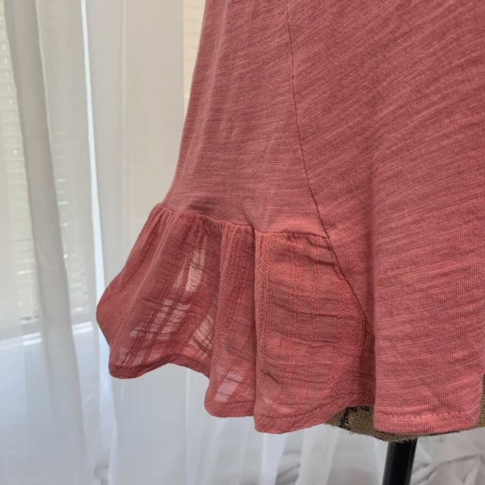 Cupio blush Textured Knit Ruffle Top - Picture 3 of 10